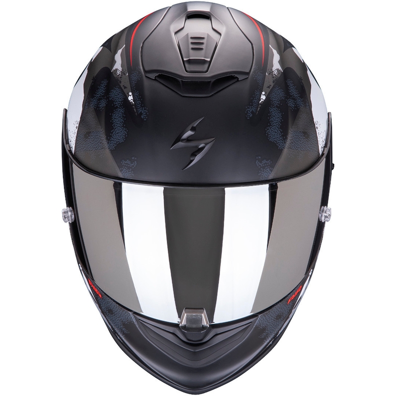 Integralhelm Scorpion EXO-1400 Air Sylex schwarz-silber-rot