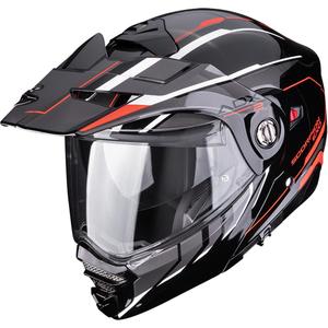 Enduro-Motorradhelm Scorpion ADX-2 Walt schwarz-silber-rot