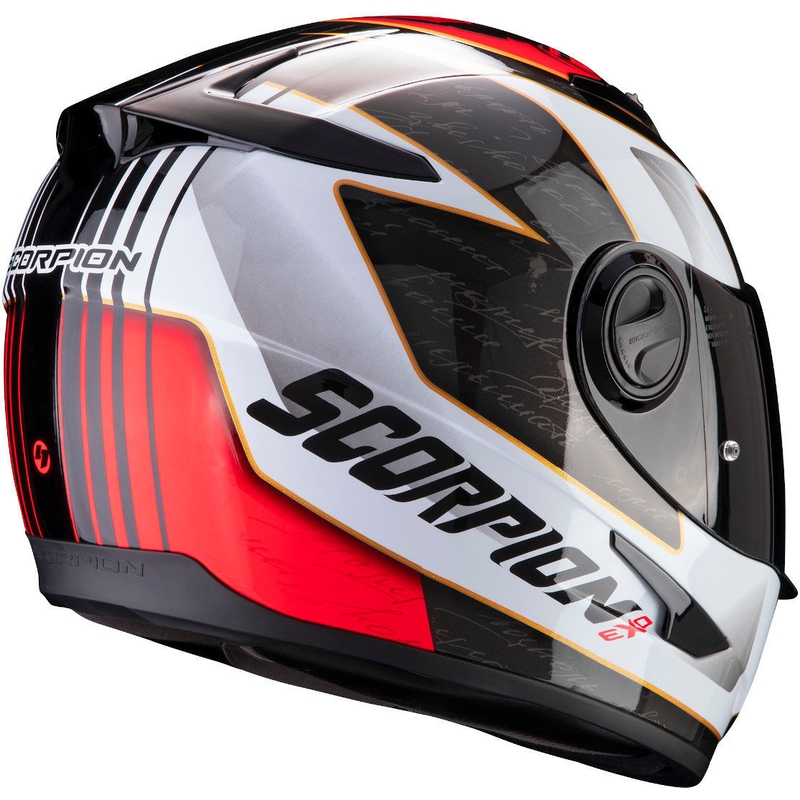 Integralhelm Scorpion EXO-490 Tour schwarz-weiß-rot Ausverkauf