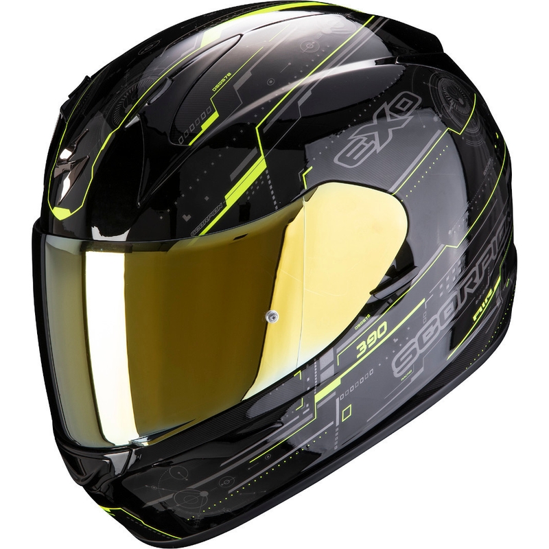 Integralhelm Scorpion EXO-390 Beat schwarz-fluo gelb