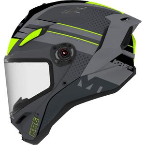 Integralhelm MT KRE 2 Fusion C2, matt-glänzend, grau-fluoreszierend gelb