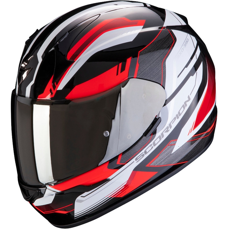 Integralhelm Scorpion EXO-390 Boost schwarz-weiß-rot