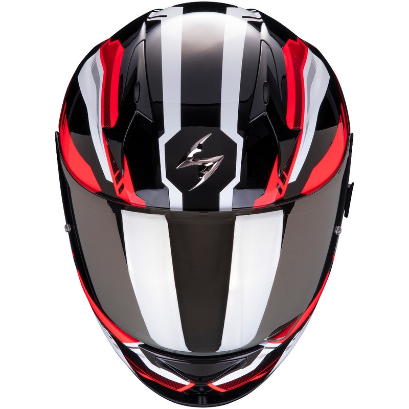 Integralhelm Scorpion EXO-390 Boost schwarz-weiß-rot