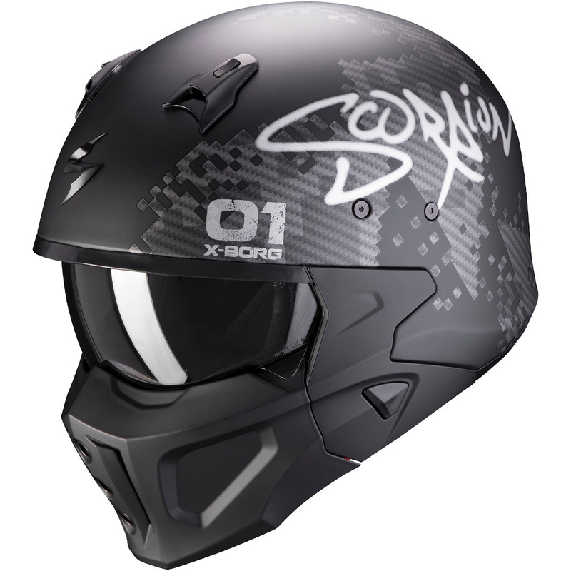 Helm Scorpion COVERT-X Xborg schwarz-silber