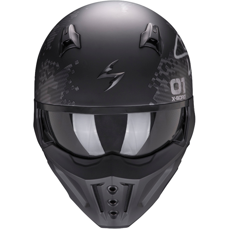 Helm Scorpion COVERT-X Xborg schwarz-silber