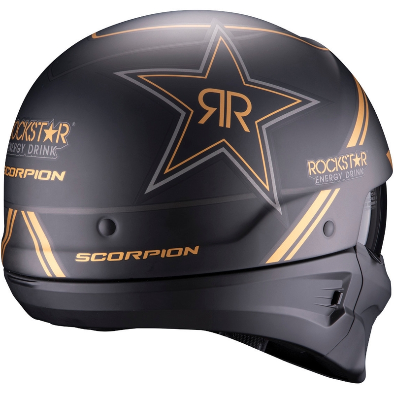 Helm Skorpion EXO-COMBAT EVO Rockstar schwarz-gold