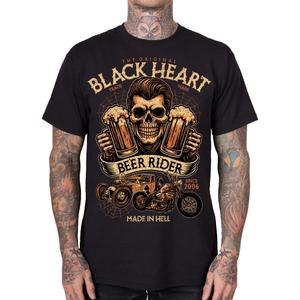 Schwarzes Herz Bierfahrer T-Shirt