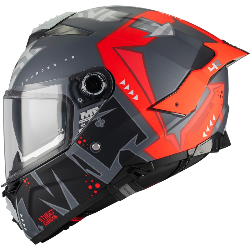 Integralhelm MT Thunder 4 R SV Canvas C5 schwarz-grau-rot