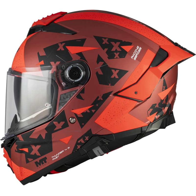Integralhelm MT Thunder 4 R SV Fast C5, matt schwarz-grau-rot