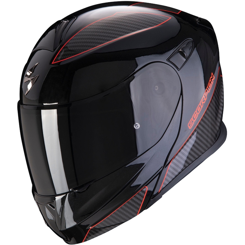 Motorradhelm Scorpion EXO-920 Flux schwarz-rot