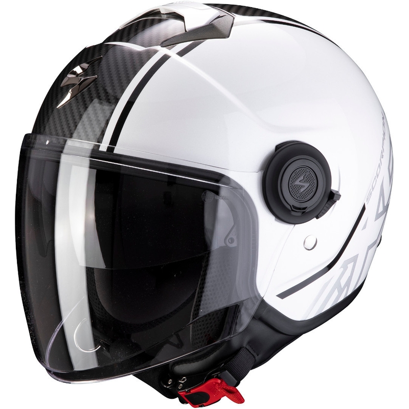 Offener Helm Scorpion EXO-CITY Avenue weiß-schwarz Ausverkauf