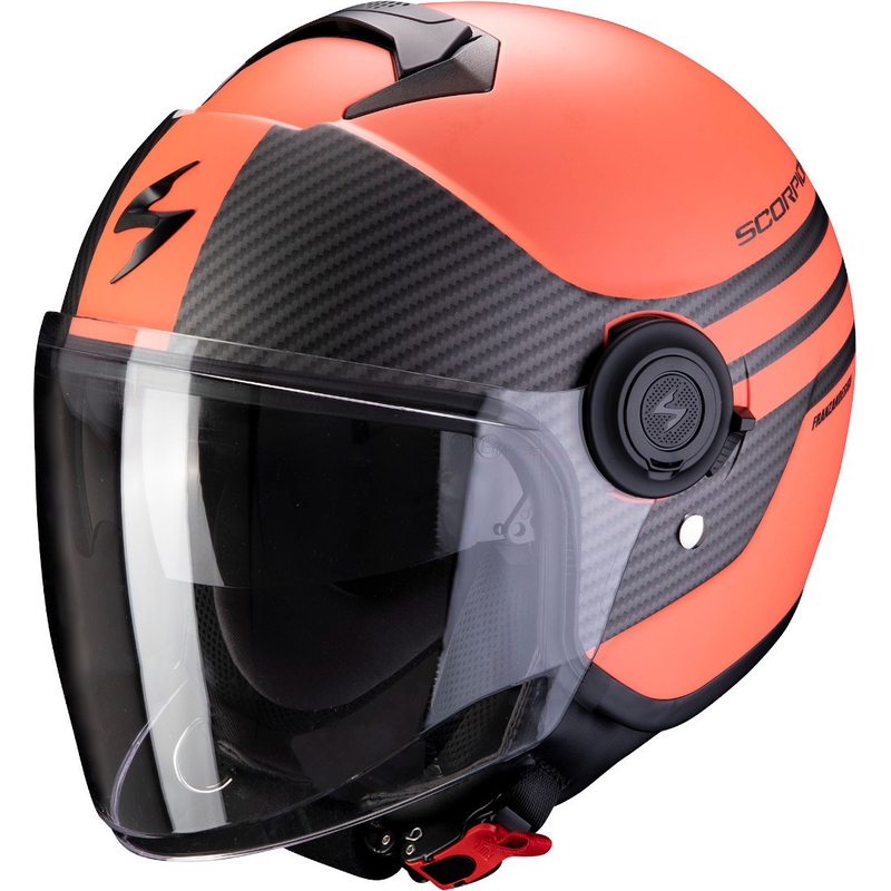 Offener Helm Scorpion EXO-CITY Moda orange-schwarz