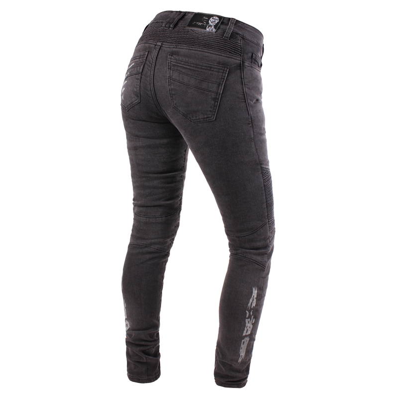 Women's Street Racer Spike Schwarz Motorrad Jeans Ausverkauf