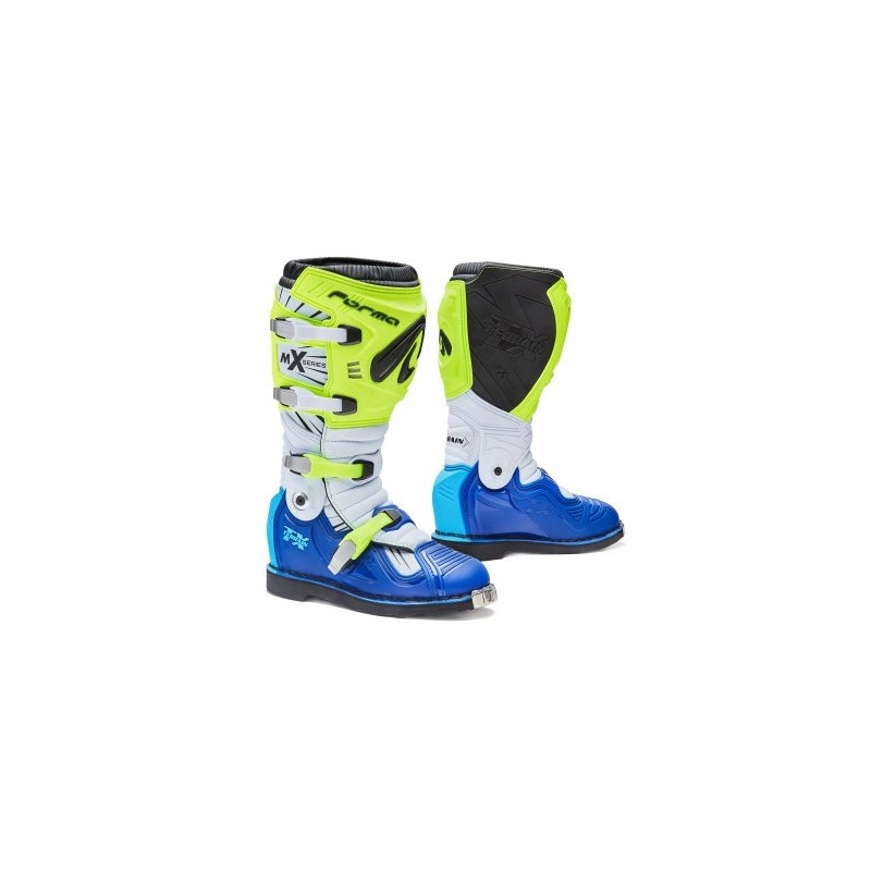 Forma Terrain TX Motorradstiefel weiß-blau-fluo gelb