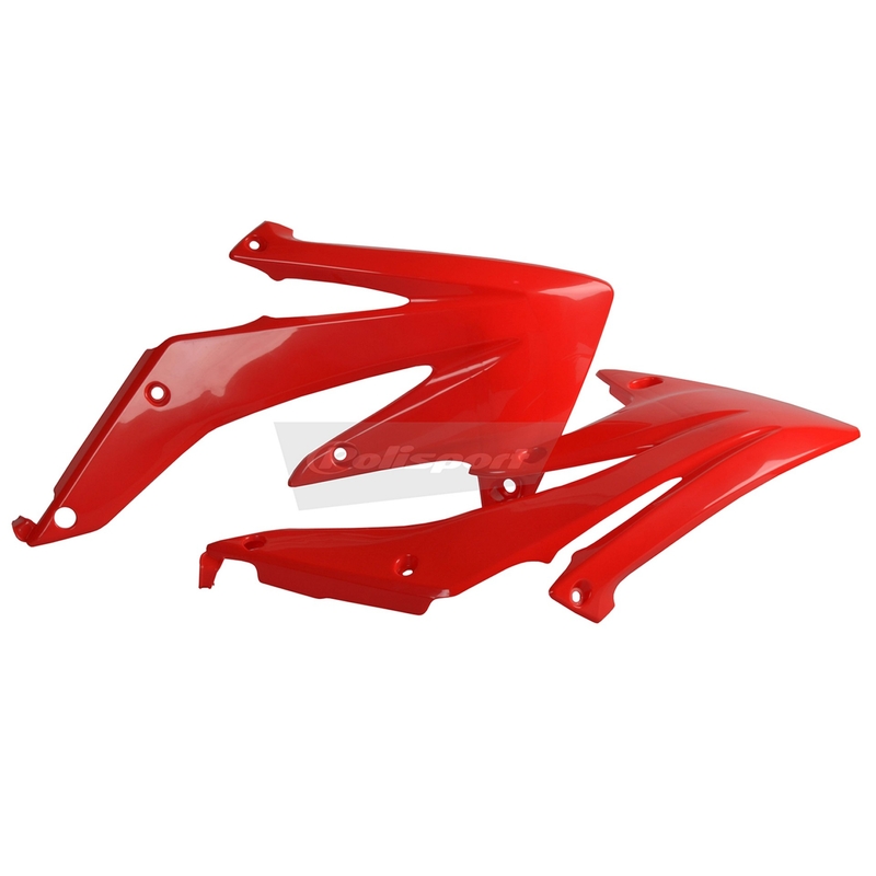 Radiator scoops POLISPORT (pair) rot CR 04 für HONDA CRF 450 R 2005-2008