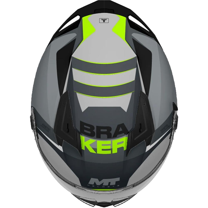 Integralhelm MT Braker SV Inception C2 grau-fluoreszierend gelb