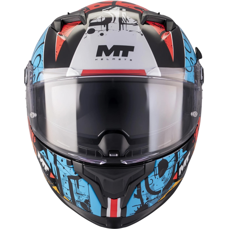 Integralhelm MT Braker SV Blackboard B5 schwarz-blau-rot