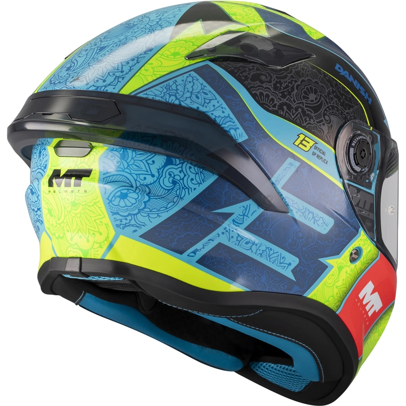 Integralhelm MT Targo S Danish_26_Brasil C3 blau-fluoreszierend gelb-rot