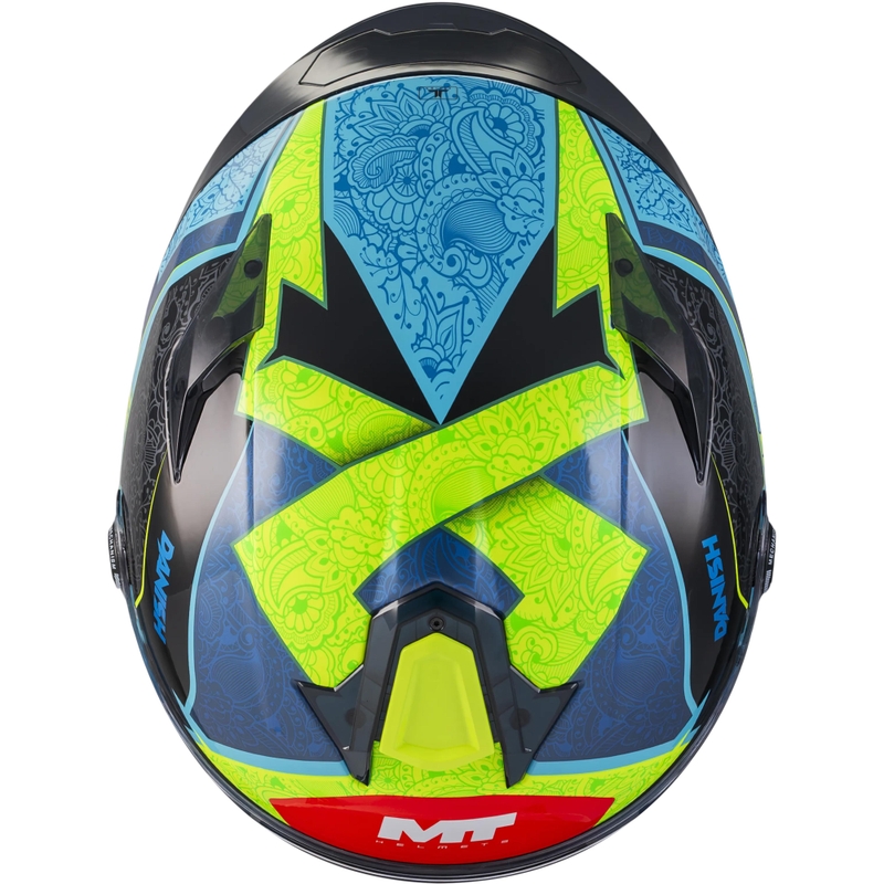 Integralhelm MT Targo S Danish_26_Brasil C3 blau-fluoreszierend gelb-rot