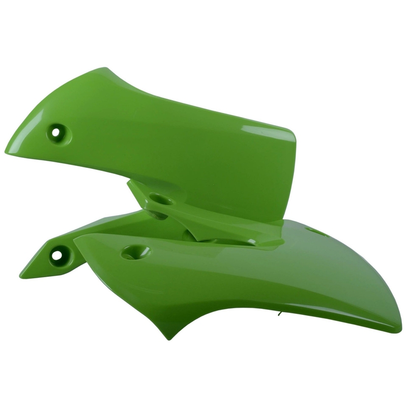 Radiator scoops POLISPORT (pair) grün 05 für KAWASAKI KX 65 2000-2026, KAWASAKI KLX 110 (R) 2002-2009