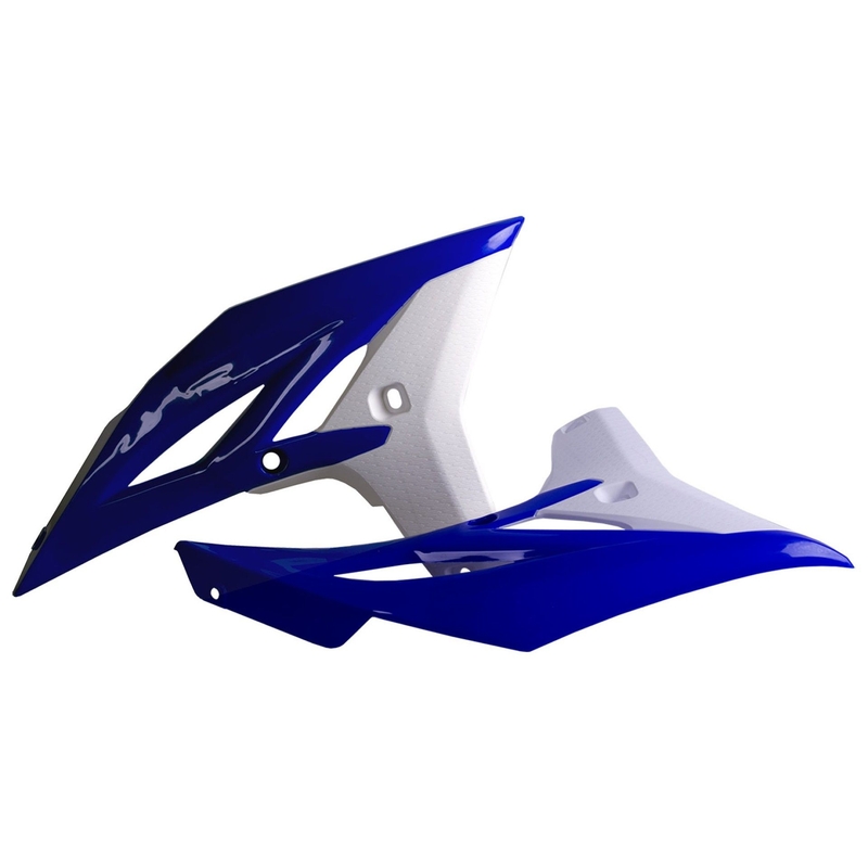 Radiator scoops POLISPORT (pair) blau Yam98/weiss für YAMAHA WR 450 F 2012-2015, YAMAHA YZ 250 F 2010-2013