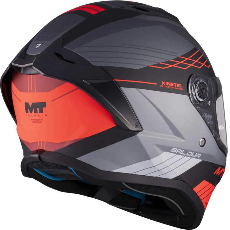 Integralhelm MT Stinger 2 Baldur C15, matt schwarz-grau-rot