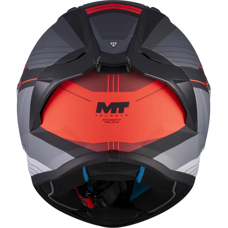 Integralhelm MT Stinger 2 Baldur C15, matt schwarz-grau-rot