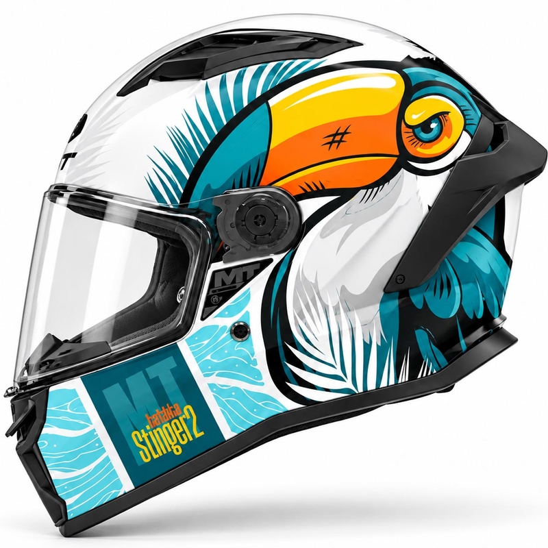 Integralhelm MT Stinger 2 Caribbean A6 blau-weiß
