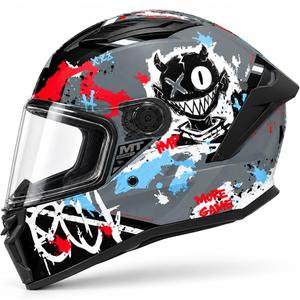 Integralhelm MT Stinger 2 IMP C5, matt schwarz-grau-rot