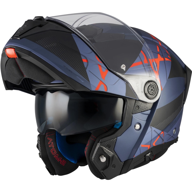 Klapphelm MT Atom 2 SV Change C17 matt schwarz-blau