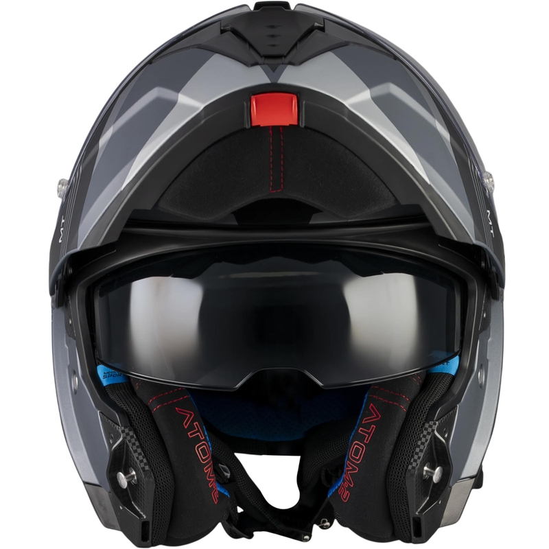 Klappbarer Motorradhelm MT Atom 2 SV Kaster C2 matt schwarz-grau