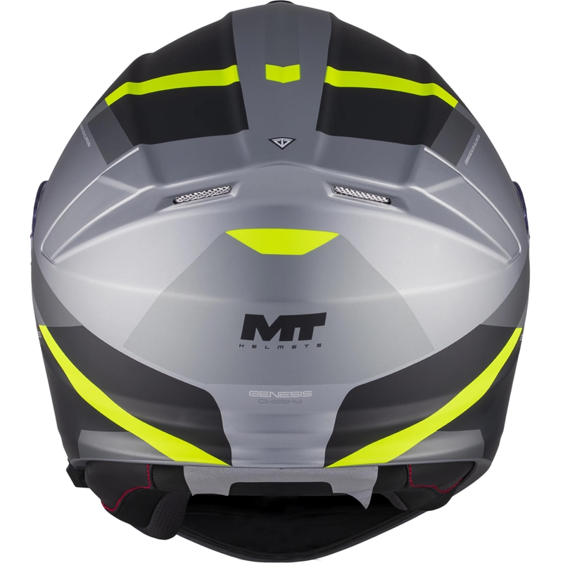 Klappbarer Motorradhelm MT Genesis R SV Cheeky C3 schwarz-grau-fluoreszierend gelb