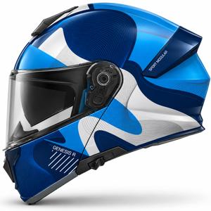 Klappbarer Motorradhelm MT Genesis R SV Lancer C7 matt blaugrau