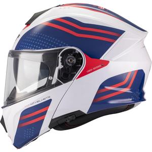 Klappbarer Motorradhelm MT Genesis R SV Vibe A7 weiß-blau-rot