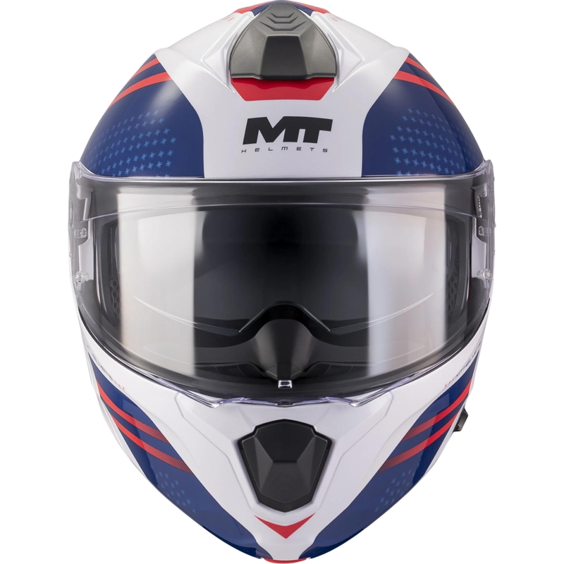 Klappbarer Motorradhelm MT Genesis R SV Vibe A7 weiß-blau-rot