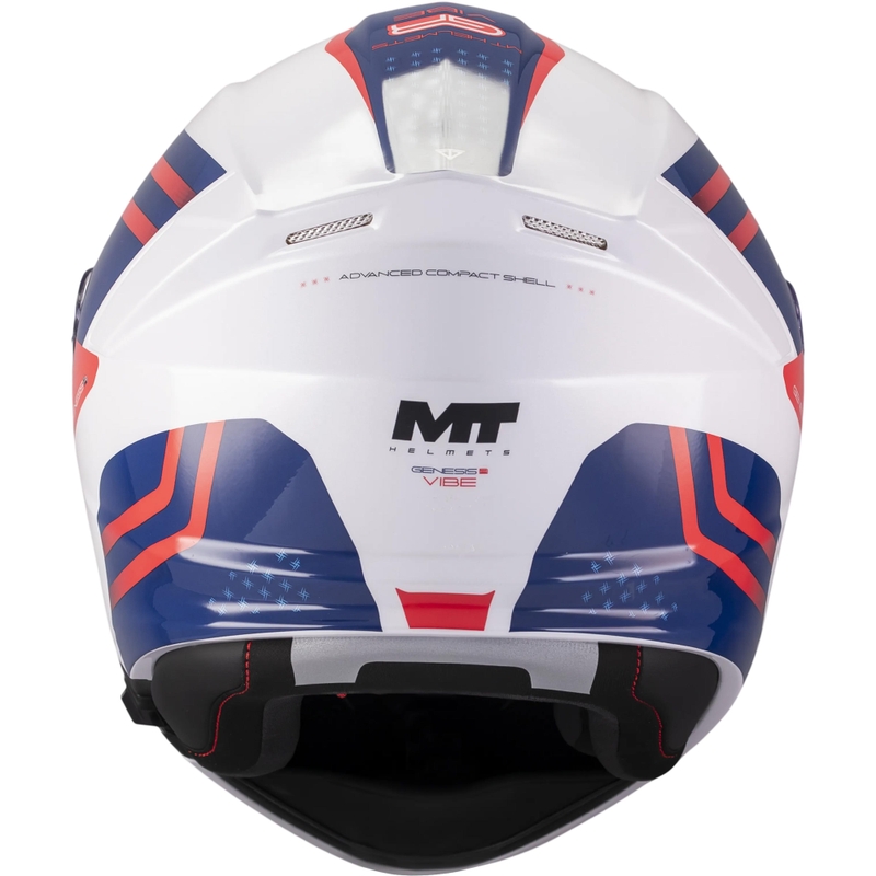 Klappbarer Motorradhelm MT Genesis R SV Vibe A7 weiß-blau-rot