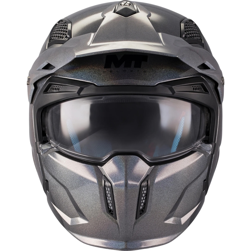 Modularer Motorradhelm MT Streetfighter SV S Special Pure T2 glänzend mehrfarbig
