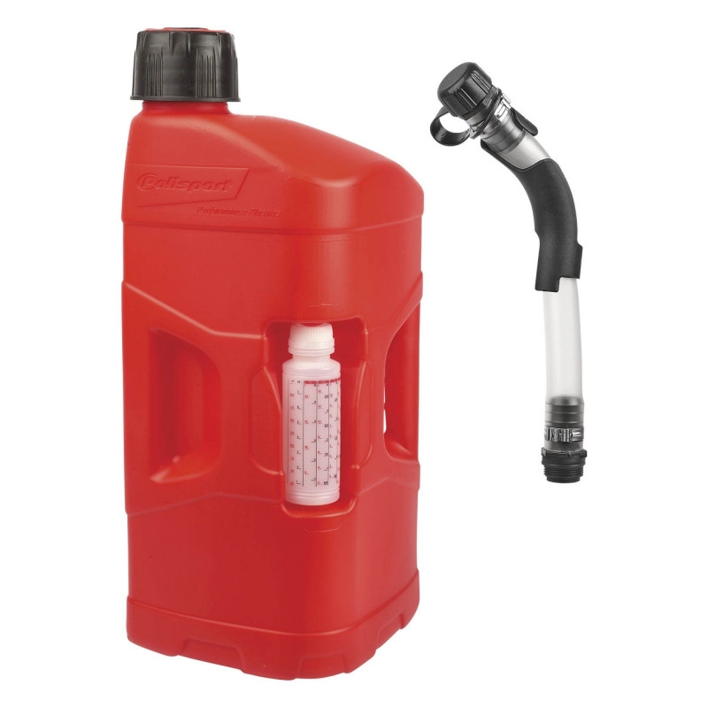 Utility can POLISPORT PROOCTANE 20 l with standard cap + 250 ml mixer + hose rot transparent