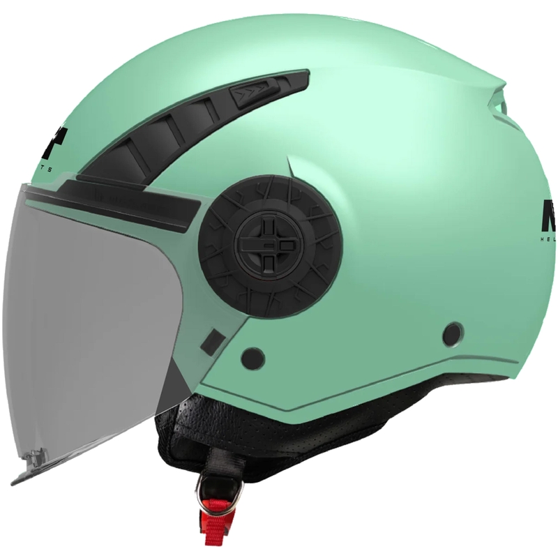 Offener Motorradhelm MT Aeris Pure A2, matt grünlich