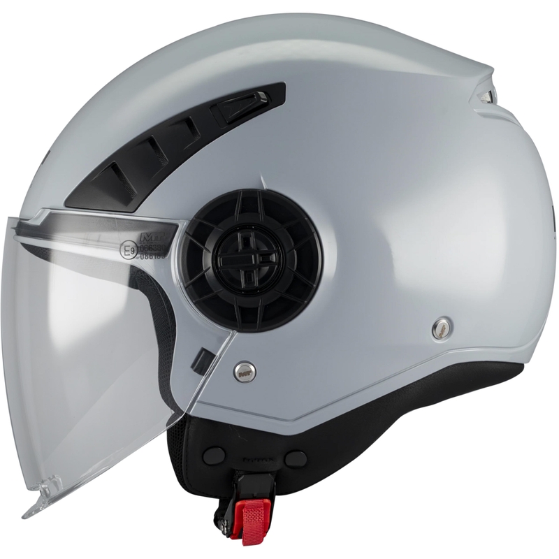 Offener Motorradhelm MT Aeris Pure A12 glänzend grau