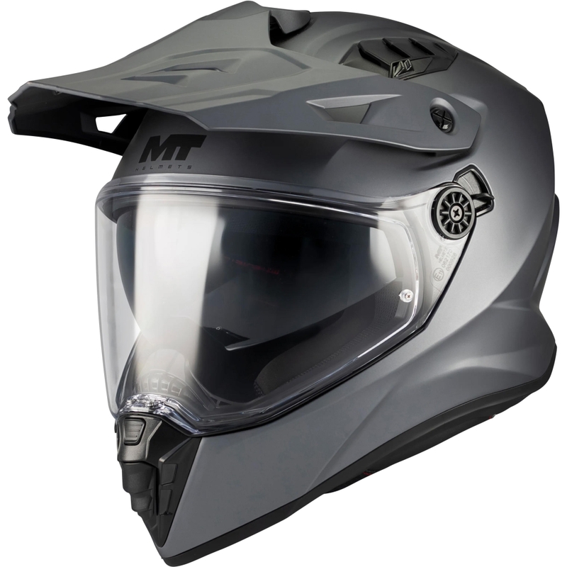 Enduro-Motorradhelm MT Track SV Pure A2, mattgrau