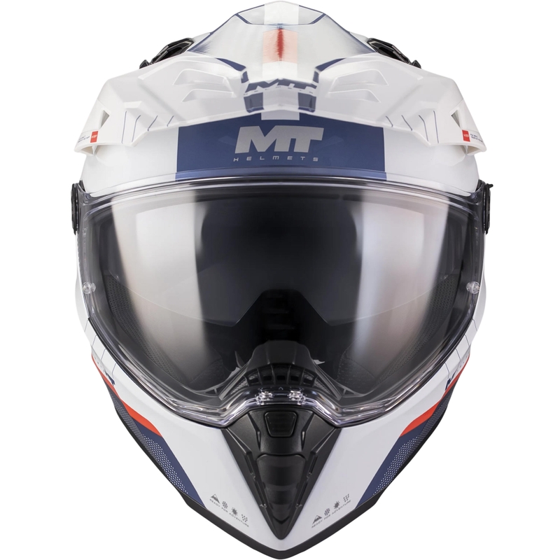 Enduro-Motorradhelm MT Track SV Nomad C0 blau-weiß-rot