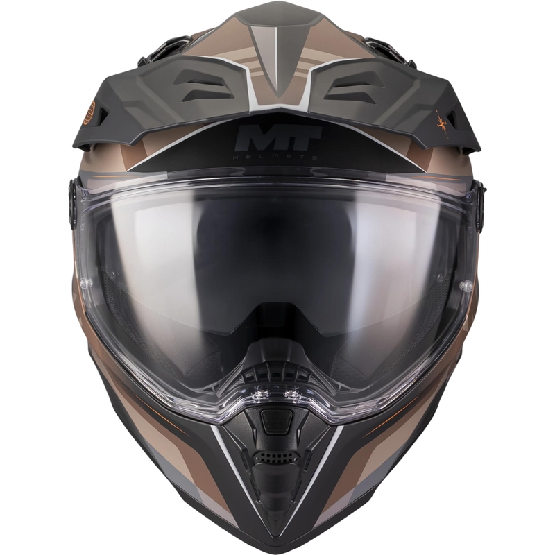 Enduro-Motorradhelm MT Track SV Questor B9 matt schwarz-braun