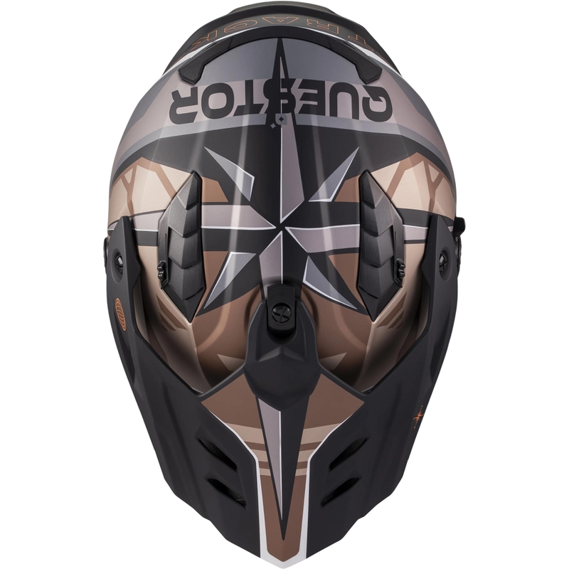 Enduro-Motorradhelm MT Track SV Questor B9 matt schwarz-braun