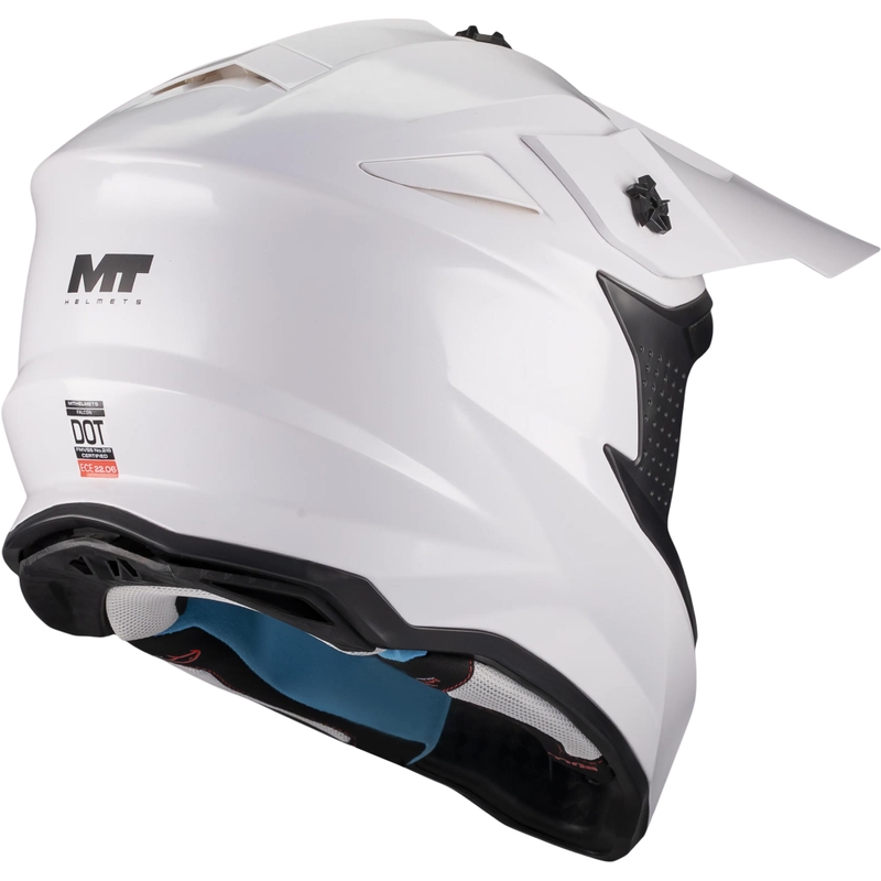 Motocross-Helm MT Falcon S Pure A0 weiß
