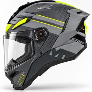 Integralhelm MT KRE 2 Fusion C2, matt-glänzend, grau-fluoreszierend gelb
