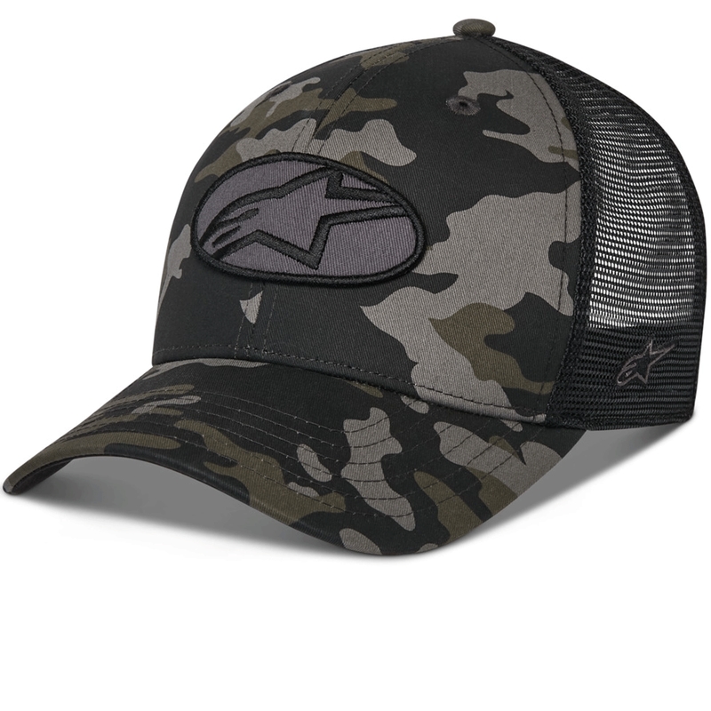 Alpinestars Oblique Camo Trucker Cap schwarz-camo-schwarz