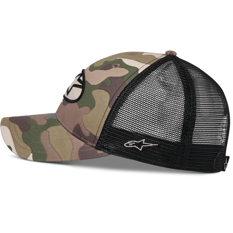Alpinestars Oblique Camo Trucker Cap grün-camo-schwarz