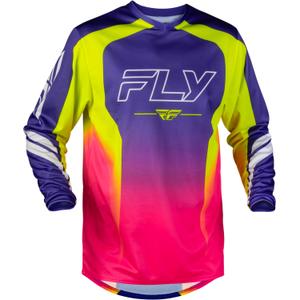 Motocross-Trikot FLY Racing F-16 Raze lila-rot-gelb