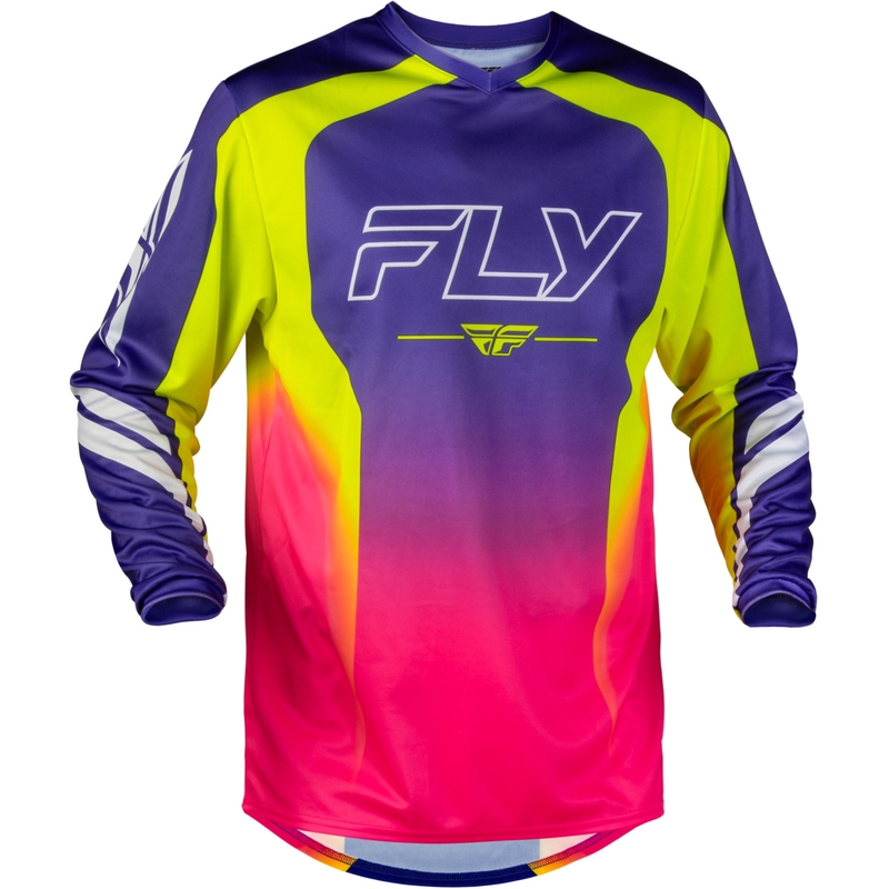 Motocross-Trikot FLY Racing F-16 Raze lila-rot-gelb